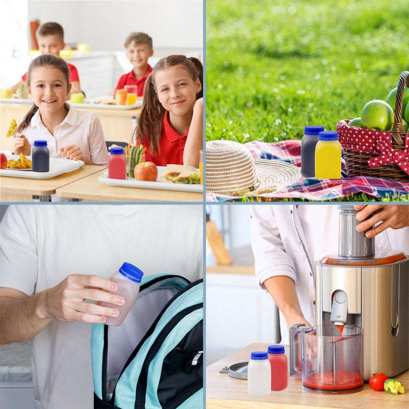 Cornucopia Brands 12-Pack of 8-Ounce Plastic Milk Bottles, BPA-Free, Dishwasher-Safe, Multi-Use for Milk, Juice, Smoothies, Lunch Box & More - Image 4